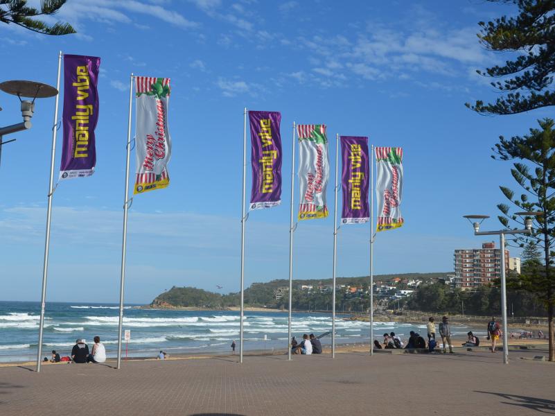 Flags on Manly Beach.JPG